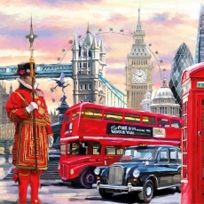 Sehenswürdigkeiten von London, Big Ben, Tower Bridge, Taxi und vieles mehr