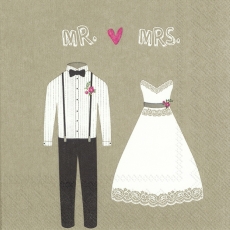 Mann und Frau Hochzeitskleidung
