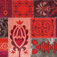 Marokkanische Muster in rot