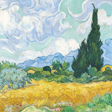Ein Weizenfeld in malerischer Landschaft gebettet