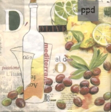 Collage Oliven & Zitrusfrüchte