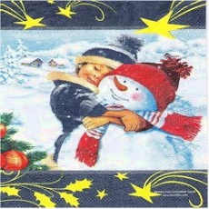 Mein bester Winterfreund,Schneemannfreund - Boy and Snowman - jeunes et bonhomme de neige