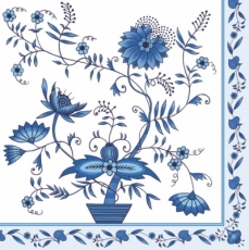 Blaues Blumenmuster - blue flower pattern - Modèle de fleurs bleu