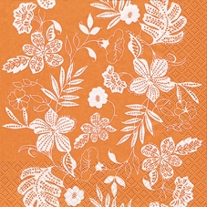 Blüten- und Blättermuster orange