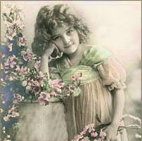 Nostalgisches Blumemädchen - Nostalgic flower girl - Fille de fleur nostalgique