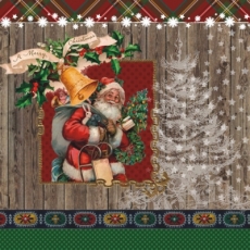 Santa, nostalg. Kinder & Hirsch - Santa, nostalg. Children & Stag -Père Noel,  Les enfants & cerf