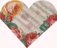 Rosen & Noten im Herz - Roses & Music in a heart - Roses et de la musique dans le cœur