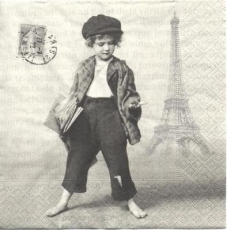 Nostalgischer Zeitungsjunge in Paris - Nostalgic newspaper boy in Paris - Livreur de journaux nostalgique à Paris