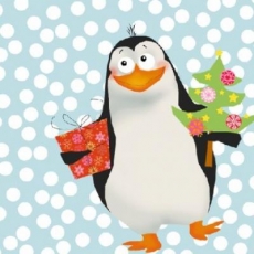 2x Pinguin mit Geschenken - 2x penguin with gifts - 2x pingouin avec des cadeaux