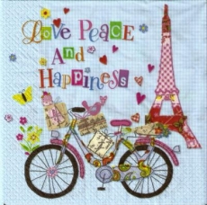 Fahrradtour durch Paris, Eiffelturm - Bike tour of Paris, Eiffel Tower - Tour à vélo de Paris, la Tour Eiffel - Love, Peace & Happiness