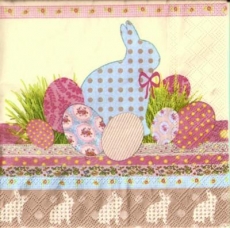 Hase & Eier mit Mustern - Bunny & Eggs with pattern - Lapin et oeufs de motifs