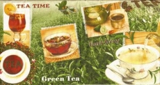 Grüner Tee, Earl Grey, Teekanne & Tasse - Green tea, teapot & cup - Le thé vert, théière & tasse
