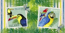 Brasilien - Tucon - Ara, Papagei, Briefmarken - Brazil - Tucon - Macaw, Parrot, Stamps - Brésil - Tucon - ara, perroquet, Timbres