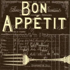 Nostalgische Gabel, Geschriebenes, Guten Appetit - Nostalgic fork, written - Fourche nostalgique, écrit, Bon Appetit, La Meilleure Table de Paris