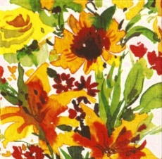 Bunt gemalte Blumen, Lindsey - Colorful Painted Flowers - Fleurs peintes colorées