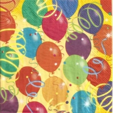 Bunte Luftballons & Luftschlangen - Colorful balloons & streamers - Des ballons & des banderoles colorées