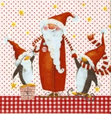 Lustiger Weihnachtsmann & Pinguine - Funny Santa Claus & Penguins - Père noël drôle & Pingouins