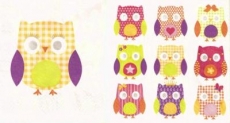10 bunte Eulen - 10 colorful owls - 10 hiboux colorés