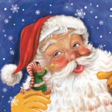 Kleiner Junge mit Trompete beim Weihnachtsmann - Little boy with trumpet at Santa Claus - Petit garçon avec trompette chez Père Noël