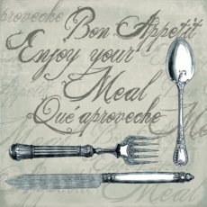 Besteck, Bon Appetit, Enjoy your meal......braun  - Cutlery - Coutellerie