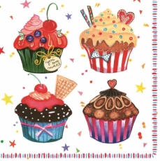 Leckere kleine Küchlein, Törtchen - Tasty cupcakes - petits gâteaux savoureux