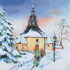 Verschneite Kirche - Snowy Church - Église de Milou