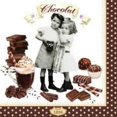 Nostalgische Mädchen, Schokolade und Kakao - Vintage girls, chocolate and hot chocolate - Fille nostalgique, chocolat & cacao