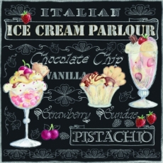 Eisdiele, köstliche Eisbecher, leckeres italienisches Eis sch. - Ice-cream parlour, delightful sundaes, tasty Italian ice - Glacier, coupes glacées délicieuses, glace italienne délicieuse