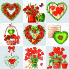Liebe, Herzen, Rosen, Margeriten.... -Love, hearts, roses, daisies .... - Amour, coeurs, roses, marguerites ....