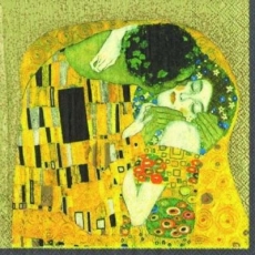 Gustav Klimt - Der Kuss - The kiss, gold