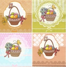 4 hübsche Osterkörbe - 4 pretty Easter baskets - 4 jolis paniers dEaster