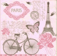 Rosen, Schmetterlinge, Vögel, Fahrrad, Eiffelturm in Paris - Roses, butterflies, birds, bicycle, Eiffel Tower in Paris - Roses, papillons, oiseaux, bicyclette, Tour Eiffel à Paris