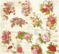 Nostalgische Rosenarrangements & Briefe - Nostalgic Rose Arrangements and letters - Lettres et arrangements de Roses nostalgique