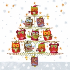 Ein Eulentannenbaum - A christmas owl tree - arbre de hibou de Noël