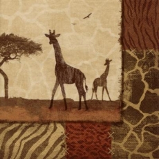 Giraffen in afrikanischer Steppe, wilde Tiere - Giraffes in African steppe, wild animals -Girafes dans la steppe africaine, animaux sauvages