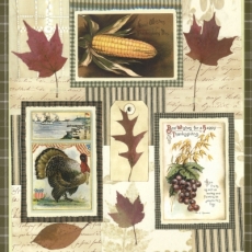 Truthahn, Weintrauben, Mais Blätter - Turckey, Grapes, Leaves, Corn - Turquie, les raisins, le maïs, feuilles