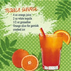 Tropisches Tequila Sunrise Rezept - Tropical Tequila Sunrise recipe - Recette de Tequila au lever du soleil