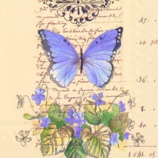 Schmetterling, Geschriebenes & Veilchen - Butterfly, Writting & Violet - Papillon, écrit & violette