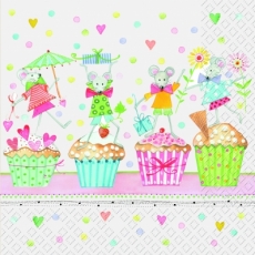 Mäuse, Kleine Kuchen, Feier - Little mice, cupcakes, celebration - Souris, petits gâteaux, fête