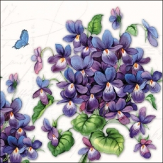 Schmetterlinge an Veilchensträußen - Butterlies & Violet Bouqets - Papillons et bouquets de violettes