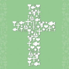 Religion, Kreuz, Kommunion  - Communion Ornaments - Ornements de communion