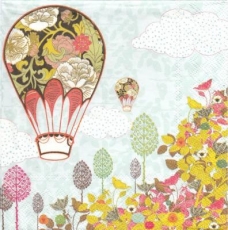 Ballons mit Blumenmuster - Balloons with flower pattern - Ballons avec le modèle de fleurs