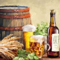Bier, Wein, Hopfen, Ähren, Fass - Beer, wine, hops, ears, barrel - Bière, vin, houblon, oreilles, baril