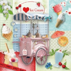 Ich liebe Eiscreme, Eisbecher - I love ice cream - Jadore la crème glacée, sundae