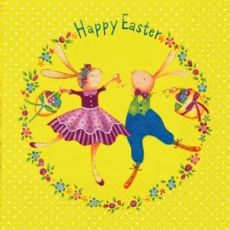 Glückliches Hasenpaar - Happy Easter, Happy Rabbit couple - Heureux couple de lapin