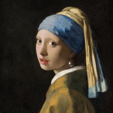 Maler Jan Vermeer van Delft,  Johannes Vermeer: Das Mädchen mit dem Perlenohrgehänge  - Girl with a Pearl Earring - La Jeune Fille à la perle