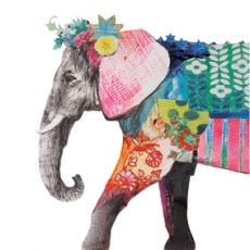 bunter Elefant - colorful elephant - éléphant coloré