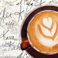 Kaffe mit schönem Milchschaum, Cappuccino - Coffee with nice milk froth, cappuccino - Café avec une belle mousse de lait, cappuccino