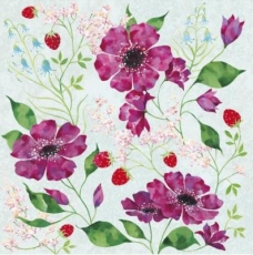 Wunderschöne Blumen & wilde Erdbeeren - Beautiful flowers & wild strawberries - Belles fleurs et fraises sauvages