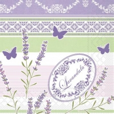 Lavendelzweige und Schmetterlinge auf einen schönen Muster - Lavender branches and butterflies on a beautiful pattern - Branches de lavande et de papillons sur un beau modèle